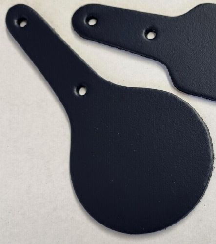 Leather Key Fob Blanks - Round Shape - Various Colours - Qty Options (Navy Blue, 25)